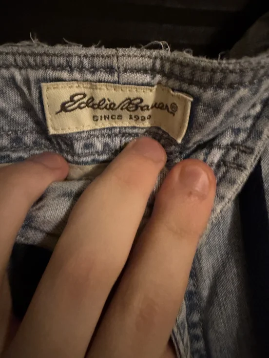 Eddie Bauer Women's Light Blue Relaxed Fit Jeans with Drawstring Sz 10P - Picture 2 of 3